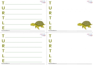 Turtle Acrostic Poem Printable