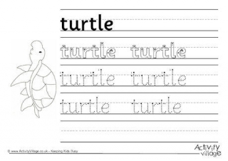 Turtle Handwriting Worksheet