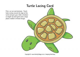Turtle Lacing Card