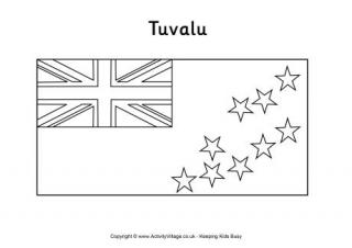 Tuvalu Flag Colouring Page