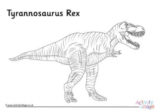 Tyrannosaurus Rex Colouring Page 2