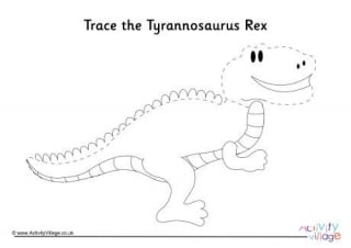 Tyrannosaurus Rex Tracing Page