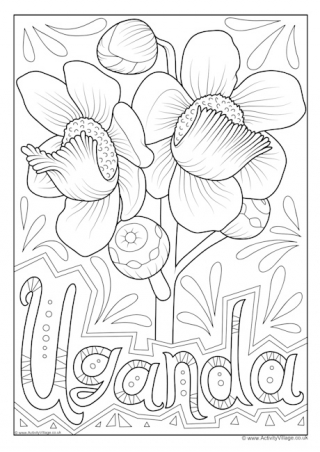 Flowers Of The Commonwealth Colouring Pages