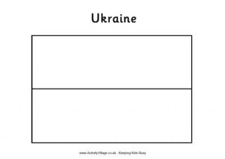 Ukraine Flag Colouring Page