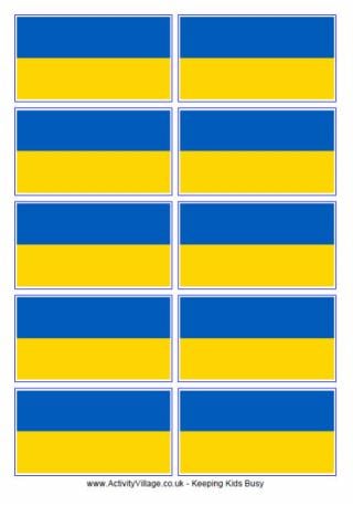 Ukraine Flag Printable