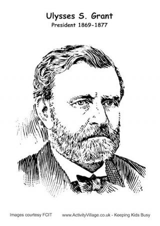 Ulysses Grant Colouring Page