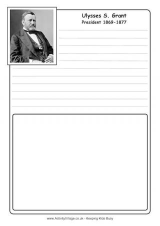 Ulysses Grant Notebooking Page
