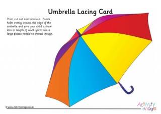 Umbrella Lacing Card