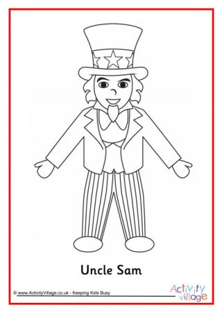 Uncle Sam Colouring Page
