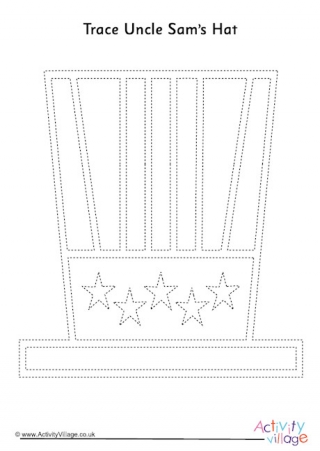 Uncle Sam's Hat Tracing Page