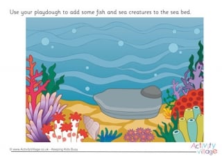 Under the Sea Playdough Mat