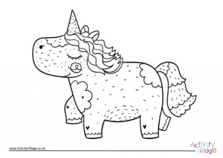 Unicorn Colouring Page 1