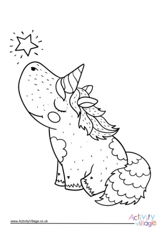 Unicorn Colouring Page 2