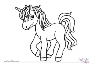 Unicorn Colouring Page 5