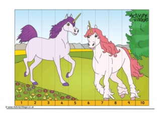 Unicorn Counting Jigsaw