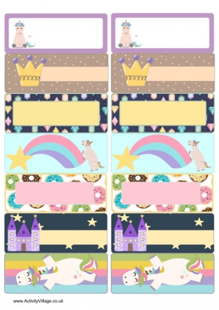 Unicorn Name Badges