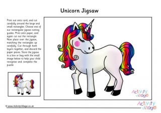 Unicorn Printable Jigsaw