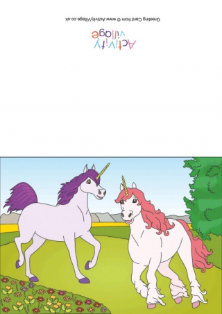 Unicorn Scene Card