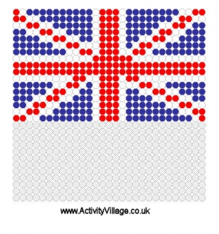 United Kingdom Flag Fuse Bead Pattern