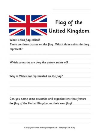 Union Flag Worksheet