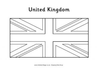 Union Jack colouring page