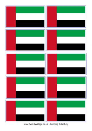 United Arab Emirates Flag Printable