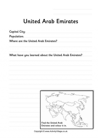United Arab Emirates Worksheet