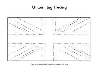 United Kingdom Flag Tracing