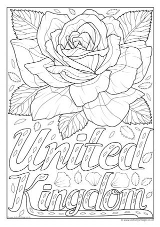 United Kingdom National Flower Colouring Page