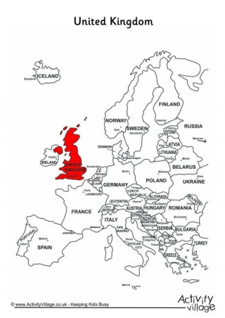 United Kingdom On Map Of Europe