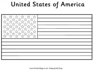United States Flag Colouring Page