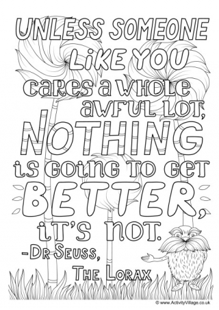 The Lorax Activities For Kids