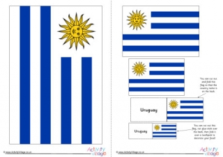 Download Uruguay Flag Colouring Page