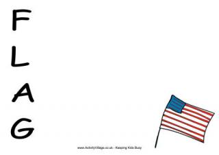 US Flag Acrostic Poem Printable
