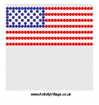 USA Flag Fuse Bead Pattern