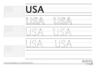 USA Handwriting Worksheet