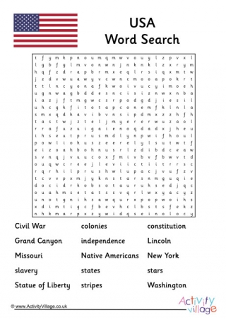 US Sports Word Search