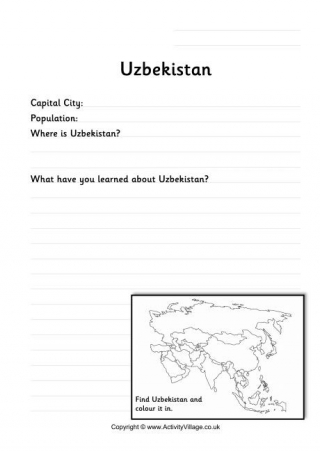 Uzbekistan Worksheet