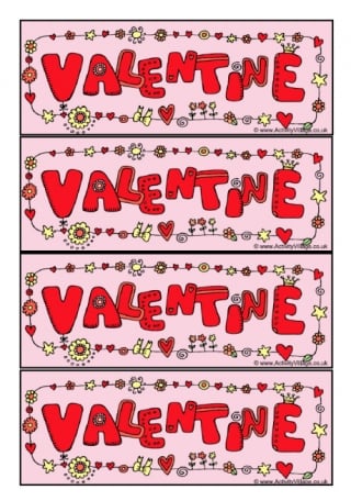 Valentine Bookmarks - Pink