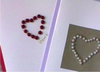 Making Valentine Cards With Beads