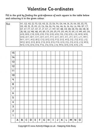 Valentine Co-ordinates Heart