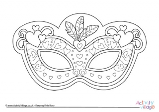 Mardi Gras Colouring Pages