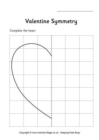 Valentine Symmetry Worksheet