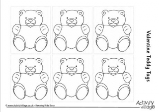 Valentine Teddy Tags