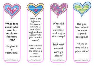 Valentine's Day Bookmarks