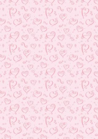 Valentine's Day Scrapbook Paper - Pink Hearts
