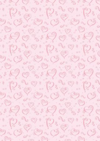 Valentine's Day Scrapbook Paper - Pink Hearts