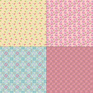 Valentine's Day Scrapbook Paper Set 1