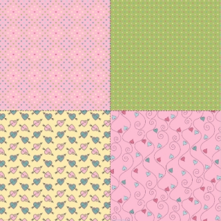 Valentine's Day Scrapbook Paper Set 2