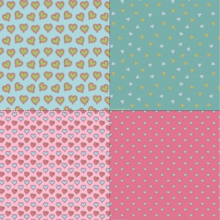 Valentine's Day Scrapbook Paper Set 3